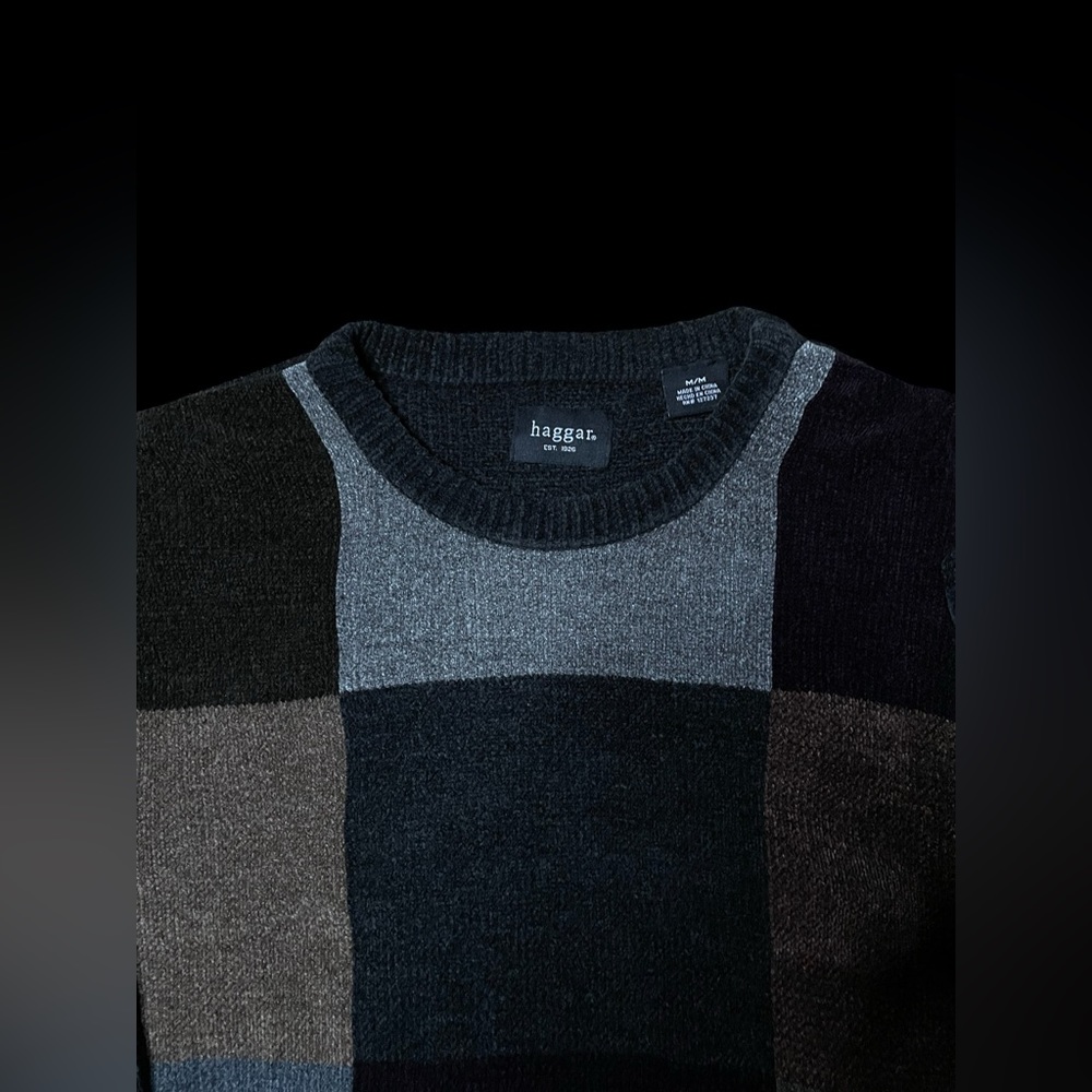 VTG Haggar Mens Sweater Multi Color Sz M Very Soft